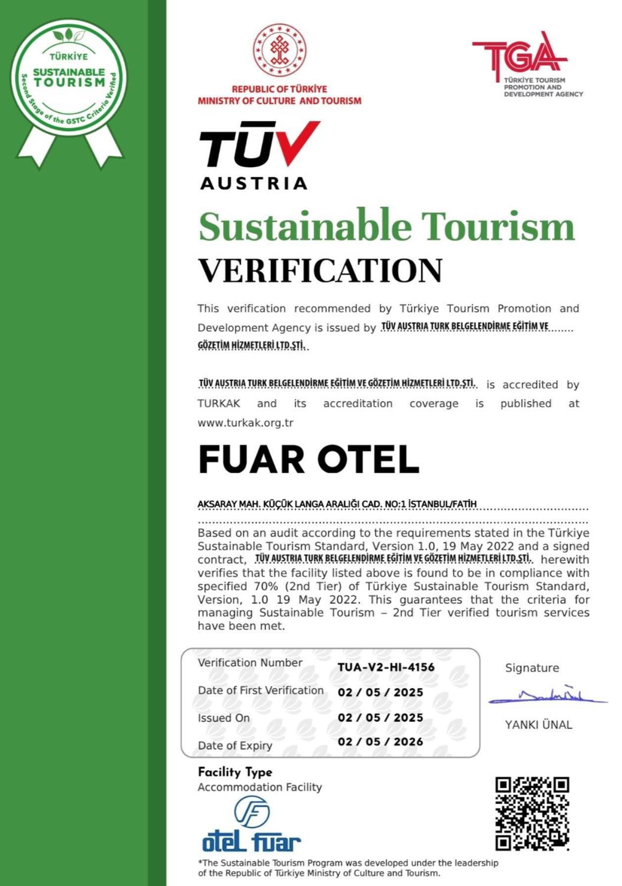 Fuar Hotel Istanbul Exterior foto